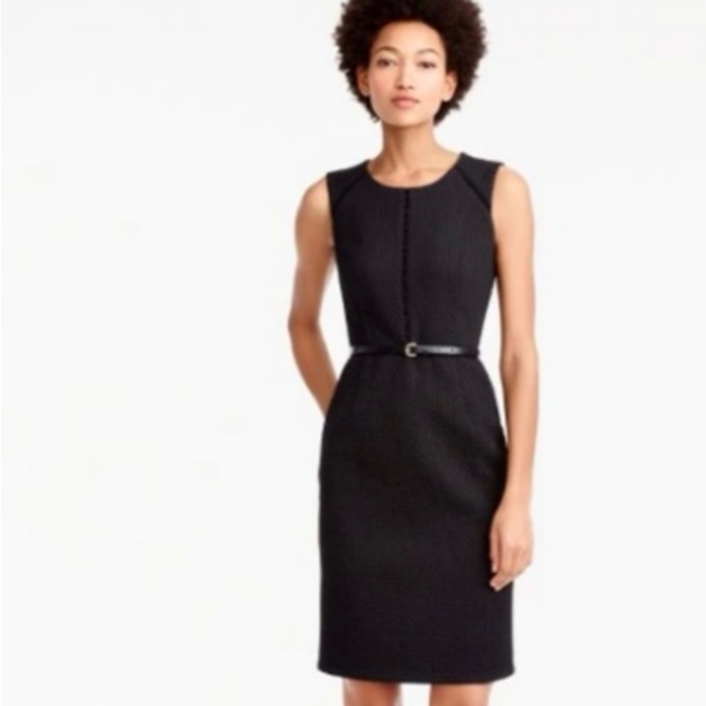 NWT J. Crew Jacquard Portfolio Dress, Black